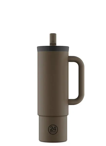 24bottles 24bottles Straw Cup 800 ml aus Edelstahl, Mocha, – Produktbild 2 von 3
