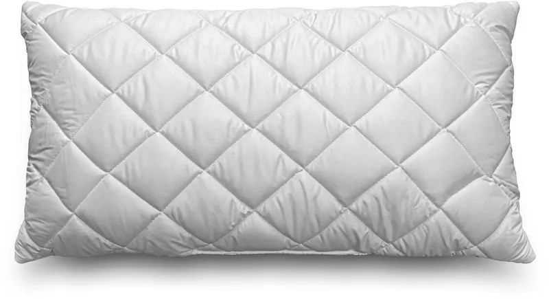 John Cotton Microfaserkissen Anna, Kopfkissen vegan, 40x80, 80x80, tierfreundlich und luxuriös, Füllung: 100% Polyester, Bezug: Microfaser (100% Polyester), Seitenschläfer, Bauchschläfer, Rückenschläfer, Hochwertige, hypoallergene Füllung. Atmungsaktiv und pflegeleicht, Weiß, – Produktbild 2 von 4