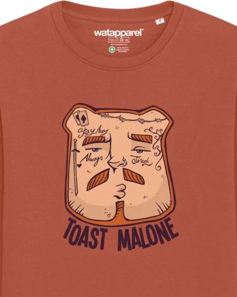 watapparel watapparel Sweatshirt Unisex Toast Malone, Heritage brown, – Produktbild 3 von 4