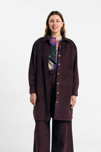 SUITE13LAB SUITE13LAB Damen vegan Overshirt Seia Cord, Braun, – Produktbild 2 von 2