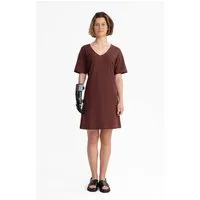 MELA V-Neck Kleid JANITRA | von MELA | Fairtrade & GOTS zertifiziert, Bitter choc, – Produktbild 1 von 1