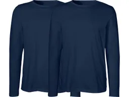 Neutral Neutral 2er-Pack Bio-Herren-Langarmshirt mit Rundhalsausschnitt, navy, Gr. M – Produktbild 1 von 1