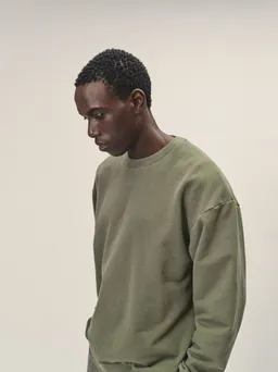 WOTE WOTE Herren vegan Sweatshirt In Oversized Oliv – Produktbild 1 von 1