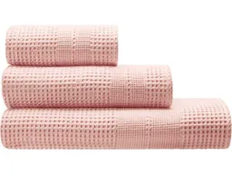 Cotonea Cotonea Waffelpikee Handtuch, 50 x 100 cm, Bio-Baumwolle, rouge – Produktbild 1 von 1