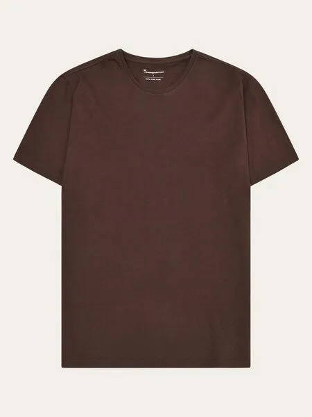 KnowledgeCotton Apparel KnowledgeCotton Apparel Basic T-Shirt, Shaved chocolate, – Produktbild 1 von 2