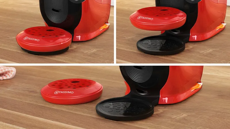 Tassimo Tassimo Kapselmaschine style friendly TAS113E, über 70 Getränke, platzsparend, geeignet für alle Tassen, Wassertank 0,7 L, Rot, – Produktbild 5 von 5