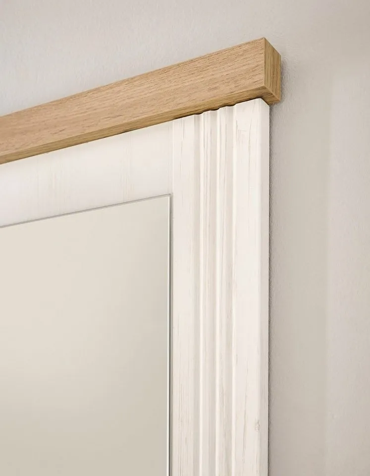 OTTO home Wandspiegel Westminster, Spiegel im Landhausstil, Garderobenspiegel, Dekospiegel, universell einsetzbar, rechteckig, modern, in 2 Farben erhältlich, Weiß, – Produktbild 3 von 4