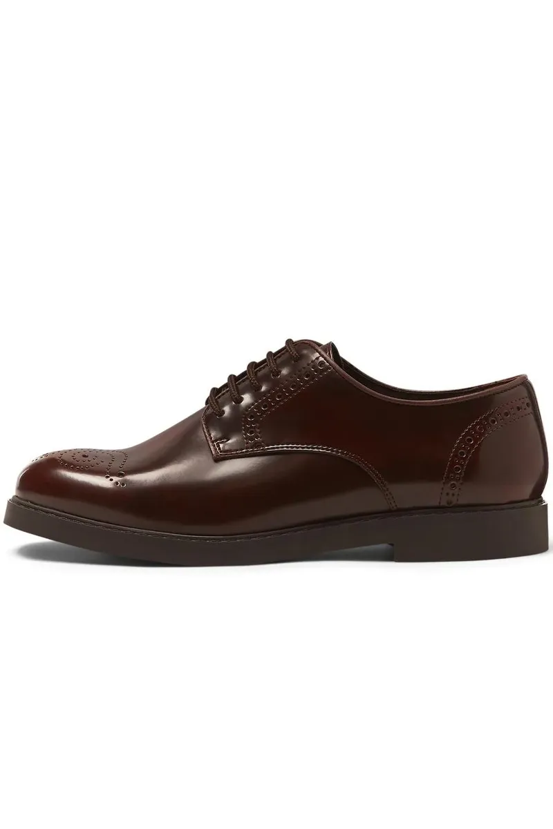 Will's Vegan Store Will's Vegan Store Herren vegan Signature Brogues Cordovan Rot Glanz, Dunkelrot, – Produktbild 1 von 2