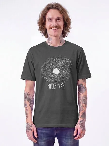 watapparel watapparel T-Shirt Unisex Milky way, Anthracite, – Produktbild 2 von 2