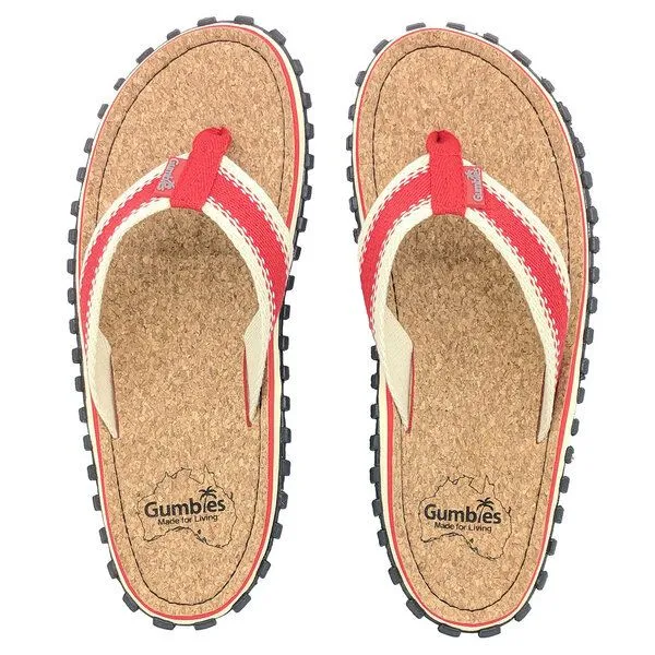 Gumbies Gumbies Corker - Zehentrenner aus Kork für Damen und Herren, Rot, – Produktbild 1 von 3