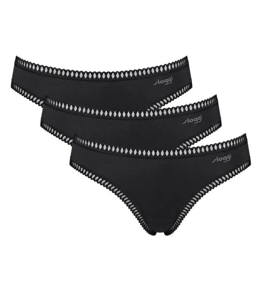 Sloggi Sloggi 3er Pack GO Crush Mini-Slip Bio-Baumwolle, Schwarz, – Produktbild 1 von 4