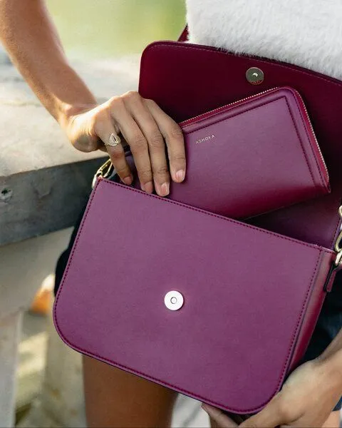 Ashoka Paris Ashoka Paris Brigitte Oxymore Uppeal Bordeaux Tasche – Produktbild 7 von 7