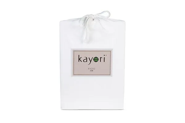 Kayori Kayori Kyoto - Spannbettlaken - Premium Jersey, Weiss, – Produktbild 1 von 1