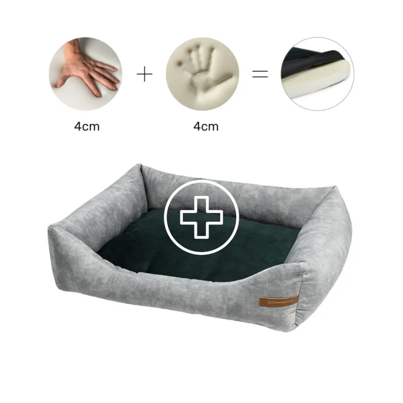 Rexproduct Rexproduct Otto Orthopädisches Hundebett Grau S-XL dunkelgrün L – Produktbild 2 von 3