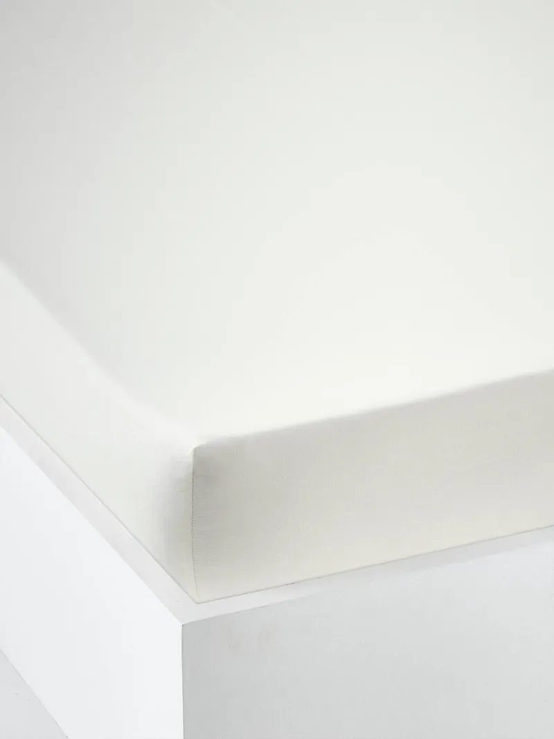 Vertbaudet Kinder Spannbettlaken uni, Weiß, – Produktbild 1 von 4