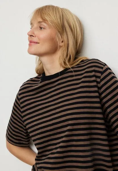 recolution recolution T-Shirt AZOLLA STRIPES, Vintage brown, – Produktbild 4 von 4