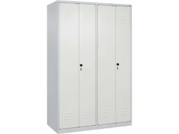 C+P C+P PSA Doppel-Spind Classic PLUS, 4 Abteile, 1850x1200x500mm, Lichtgrau/Verkehrsweiß – Produktbild 1 von 1