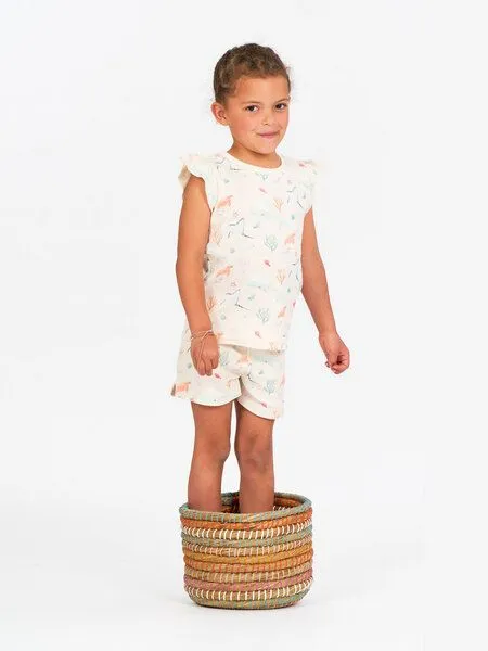 Sense Organics sense-organics Sense Organics Kinder Sommer Short Pyjama 2-Teiler, Natur-sea life, – Produktbild 3 von 4