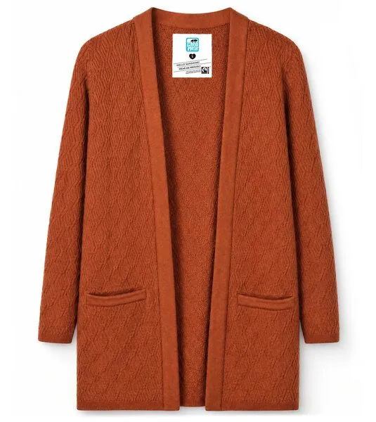 Gary Mash GARY MASH Long-Cardigan Alamo aus Biobaumwolle, Toffee (braun), – Produktbild 3 von 4