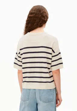 ARMEDANGELS ARMEDANGELS Damen vegan Top Leinenmischung Weiß Gestreift – Produktbild 1 von 1