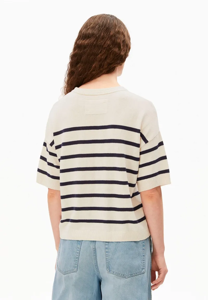 ARMEDANGELS ARMEDANGELS Damen vegan Top Leinenmischung Weiß Gestreift, Weiß, – Produktbild 1 von 2