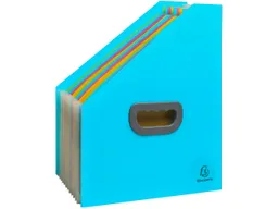 Exacompta Exacompta Fächermappe "Pop'N Co" 12 Fächer, Recycling-PP, DIN A4, cyan – Produktbild 1 von 1