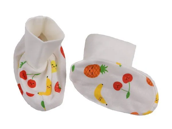 El Puente El Puente Babysocken "Funny Fruits", Größe 0-2 Monate | Fair Trade & Handmade aus Ägypten | Bio-zertifiziert, Mehrfarbig, – Produktbild 2 von 2