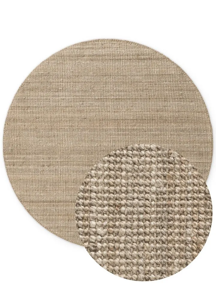 HANSE Home Teppich Jaipur Juteteppich, als Läufer und in Rund, rund, Höhe: 10 mm, 100% Naturfaser, Wohnzimmer, Esszimmer, Schlafzimmer, Braun|grau, – Produktbild 2 von 5