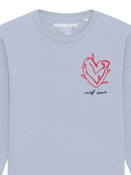 watapparel watapparel Sweatshirt Unisex Self love, Serene blue, – Produktbild 3 von 4