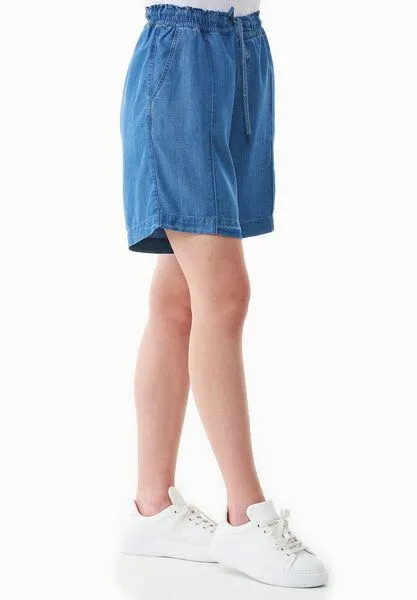 ORGANICATION ORGANICATION Shorts aus TENCEL Lyocell in Denim-Optik, Blue, – Produktbild 3 von 4
