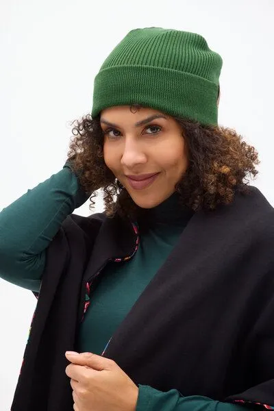 KOKOworld Mütze Peak Knit – Fairtrade Cotton – Klassische Beanie – Warm – Unisex – KOKOworld, Bottle green (grün), – Produktbild 4 von 4