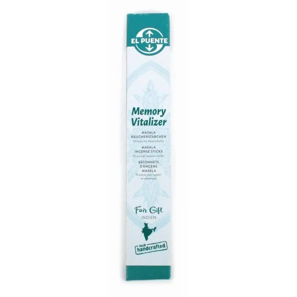 El Puente El Puente Masala-Räucherstäbchen "Memory Vitalizer" | Fair Trade & Handmade aus Indien, Natur, – Produktbild 1 von 1