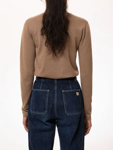 Nudie Jeans Nudie Jeans Pullover Vivi Rollneck aus Wollmix, Beige, – Produktbild 3 von 3