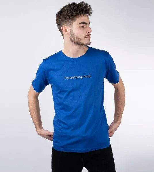 Gary Mash GARY MASH Shirt Fortsetzung folgt aus Modal®-Mix, Blau, – Produktbild 2 von 3