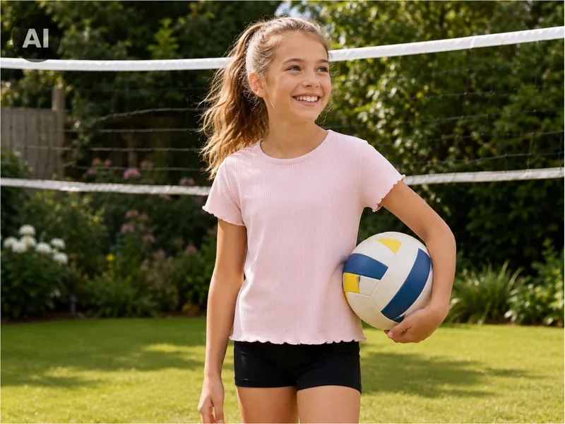 People Wear Organic People Wear Organic Kurzarm-Shirt malve Gr. 98/104, Rosa, – Produktbild 3 von 3