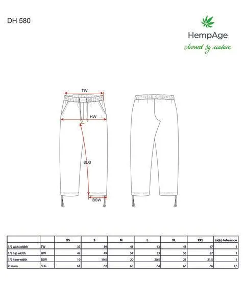 HempAge HempAge 7/8 Yoga Hose Hanf/Biobaumwolle, Navy (blau), – Produktbild 4 von 4