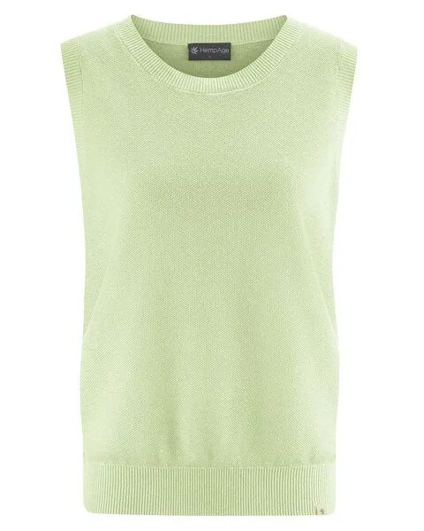 HempAge HempAge Damen Pullunder Hanf/Biobaumwolle, Matcha(grün), – Produktbild 1 von 4