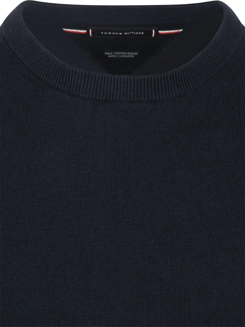 Tommy Hilfiger Tommy Hilfiger Pullover Cotton Kaschmir Dunkelblau - Größe S, Dunkelblau, – Produktbild 3 von 5