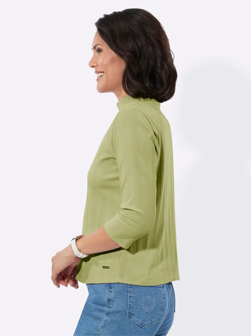 Witt Stehkragenshirt lindgrün, Lindgrün, – Produktbild 2 von 2