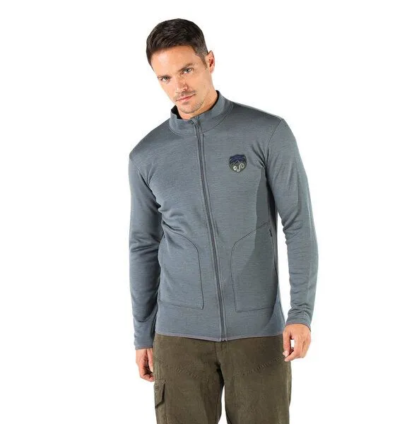 Woolona Woolona Merino Jacke - BORNOVA - 100% Merinowolle, Grau, – Produktbild 3 von 4