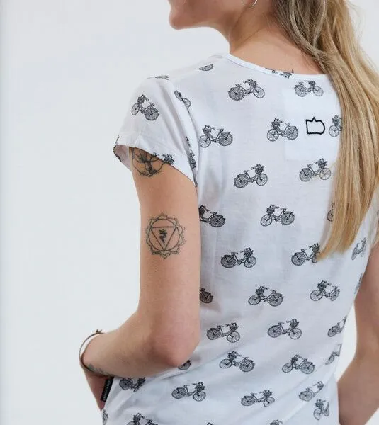 Gary Mash GARY MASH Shirt Asheville Fahrräder aus Bio-Baumwolle, Weiß, – Produktbild 4 von 4