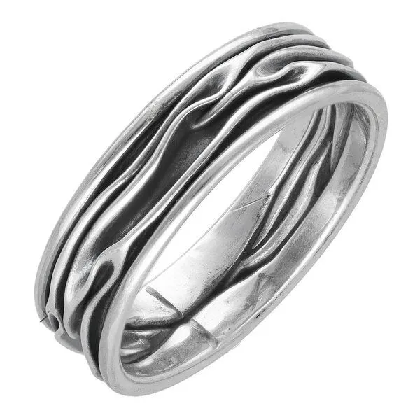 pakilia pakilia Silber Ring schmale Wellen Fair-Trade und handmade – Produktbild 2 von 2