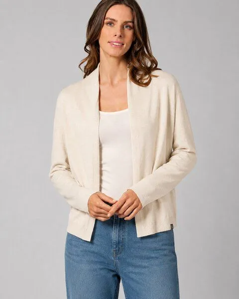 HempAge HempAge Damen-Cardigan mit Schalkragen Hanf/Biobaumwolle, Nature (natur), – Produktbild 1 von 4
