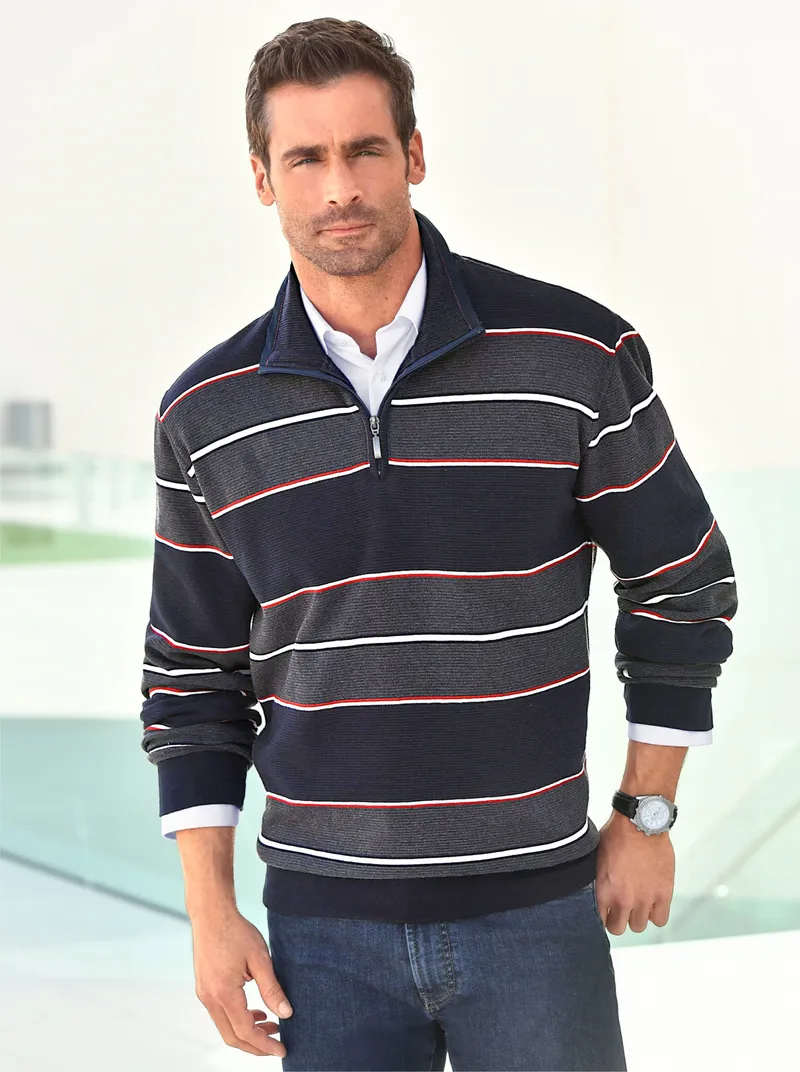 marco donati Sweatshirt marine, Marine, – Produktbild 1 von 3
