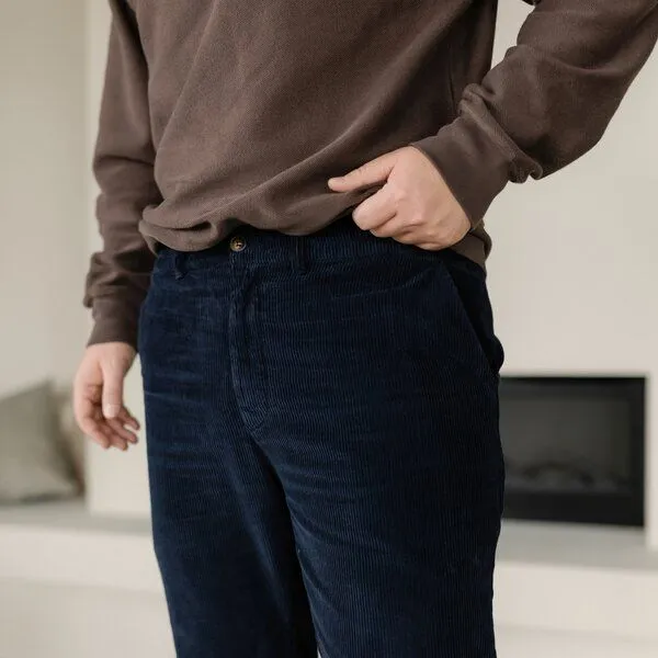NORDLICHT NORDLICHT Herren Cord Hose Peer aus 100% Bio-Baumwolle, Blau, – Produktbild 2 von 4