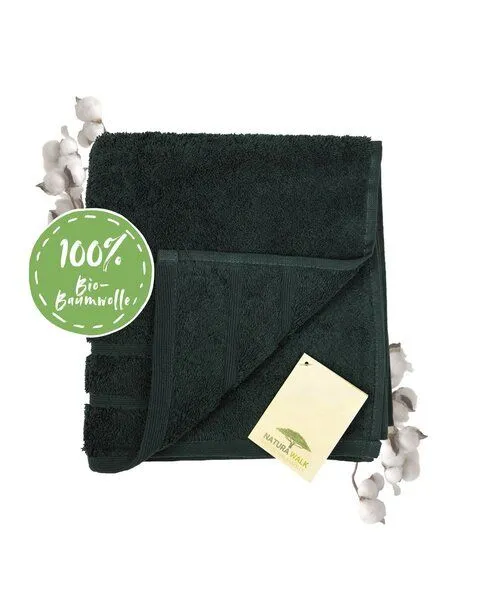 NATURAWALK NATURAWALK Handtuch aus 100% Bio-Baumwolle | Milano Deluxe, Grün, – Produktbild 2 von 2
