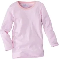 HANS NATUR Kinder Unterhemd Langarm Bio-Baumwolle rose-weiß gestreift Gr. 116 – Produktbild 1 von 1