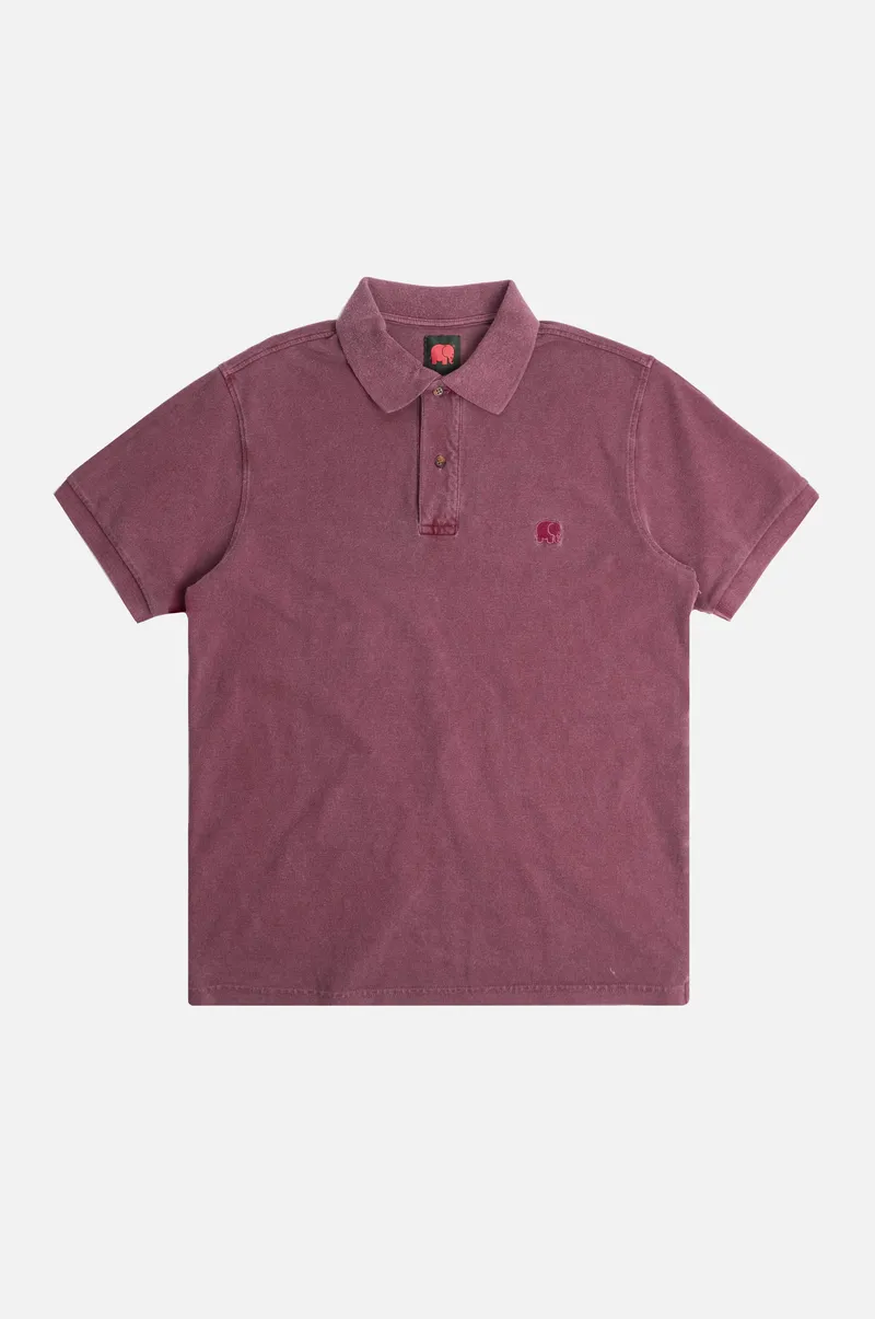 Trendsplant Trendsplant Herren vegan Poloshirt Zinfandel, Dunkelpink, – Produktbild 1 von 2
