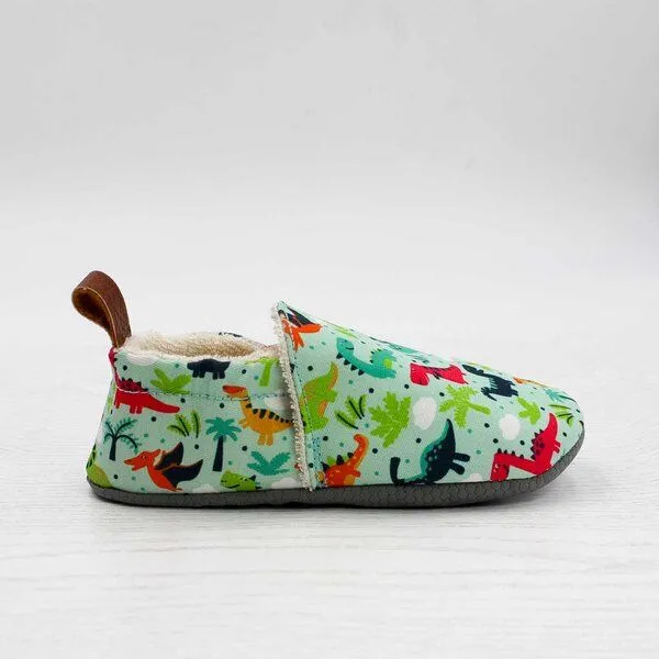 Pololo Pololo Barfuß-Hausschuhe aus Seaqual Yarn, Futter aus Baumwolle (organic) vegan, Dino, – Produktbild 4 von 4