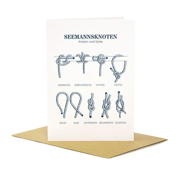 Bow & Hummingbird Bow & Hummingbird Grußkarte Seemannsknoten – Produktbild 1 von 3
